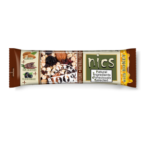 Барче с какаови зърна, бадем и касис NICS 40 гр